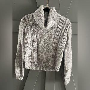 Crop cable knit sweater